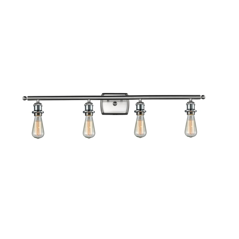 Innovations Lighting Bare Bulb 4 Light Bath Vanity Light Part Of The Ballston Collection 516-4W-SN