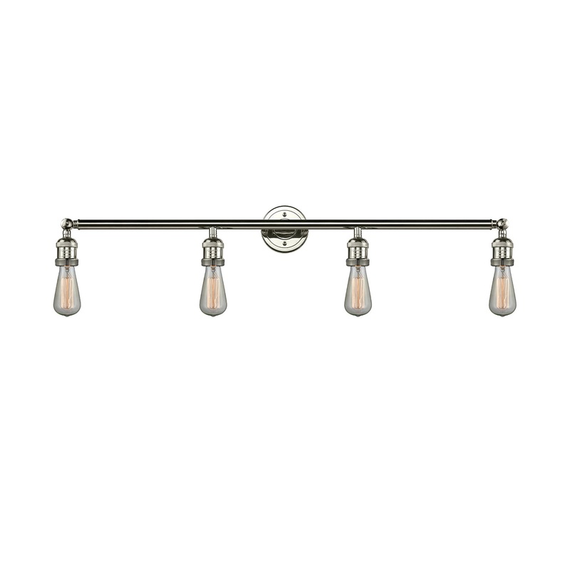 Innovations Lighting Bare Bulb 4 Light Bath Vanity Light Part Of The Franklin Restoration Collection 215-PN