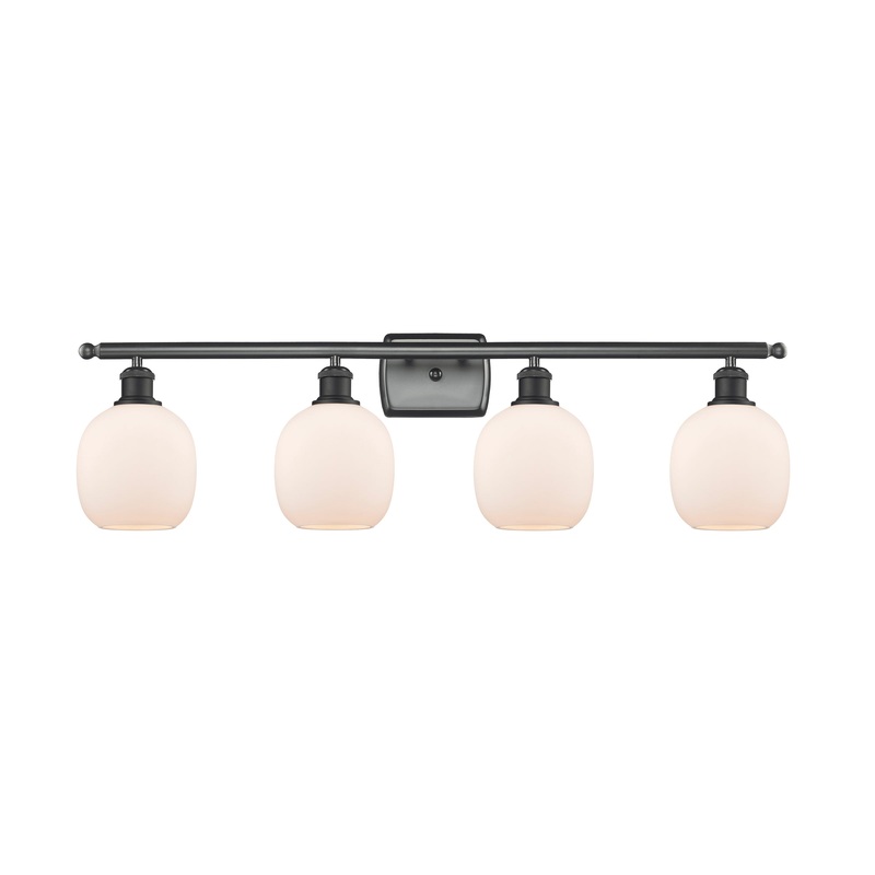 Innovations Lighting Belfast 4 Light Bath Vanity Light Part Of The Ballston Collection 516-4W-BK-G101