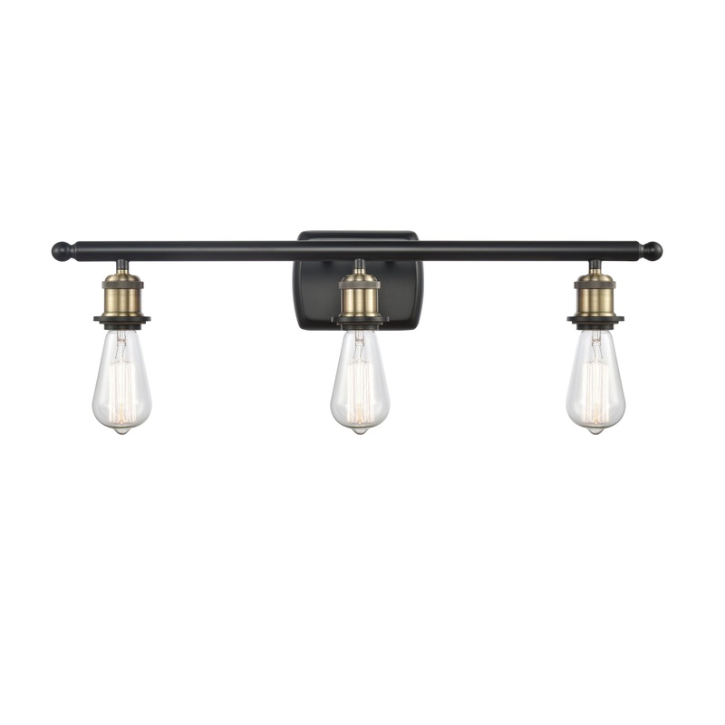 Innovations Lighting Bare Bulb 3 Light Bath Vanity Light Part Of The Ballston Collection 516-3W-BAB-LED