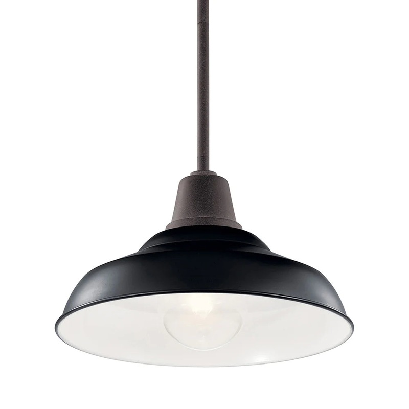 Kichler Pier 1 Light 12″ Convertible Pendant Black 49992BK