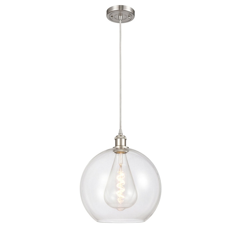 Innovations Lighting Athens 1 Light 11.75″ Mini Pendant 516-1P-SN-G122-12-LED