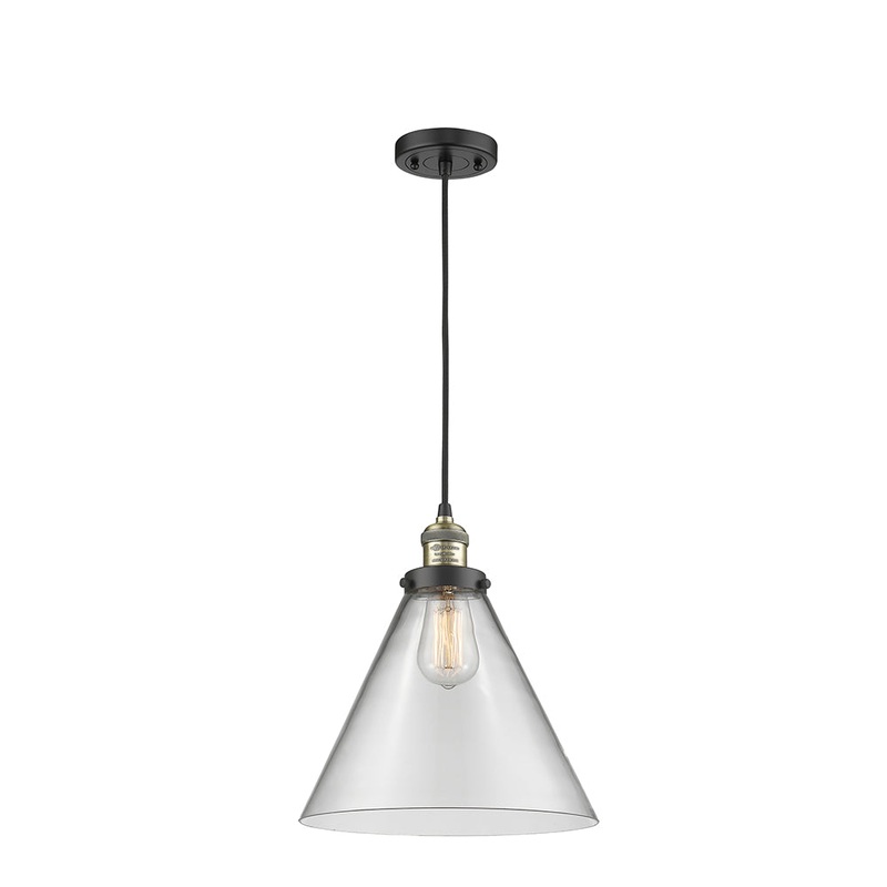 Innovations Lighting X-Large Cone 1 Light Mini Pendant Part Of The Franklin Restoration Collection 201C-BAB-G42-L