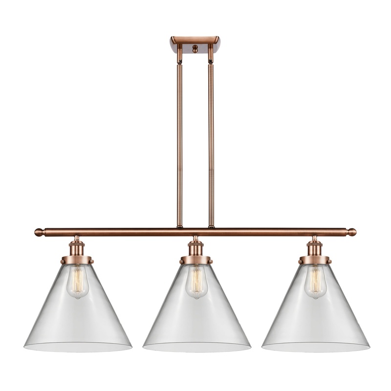 Innovations Lighting X-Large Cone 3 Light Island Light Part Of The Ballston Collection 916-3I-AC-G42-L