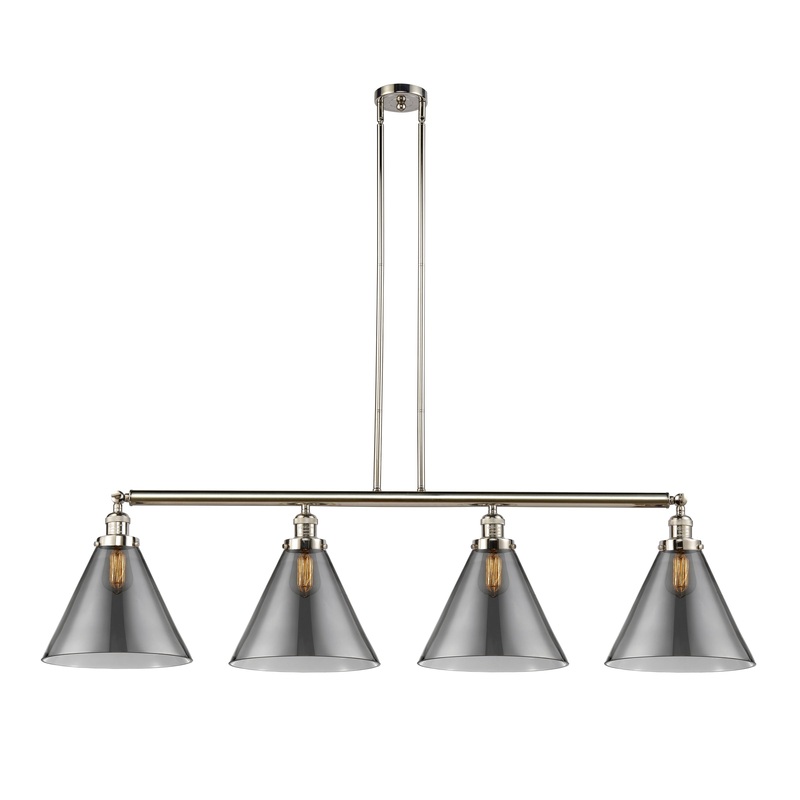 Innovations Lighting X-Large Cone 4 Light Island Light Part Of The Franklin Restoration Collection 214-PN-G43-L-LED
