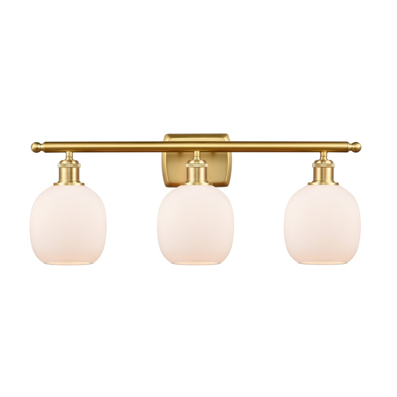 Innovations Lighting Belfast 3 Light Bath Vanity Light Part Of The Ballston Collection 516-3W-SG-G101