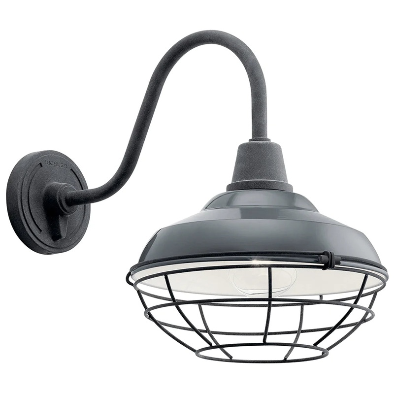 Kichler Pier 12″ 1 Light Wall Light Gloss Gray 49990GG
