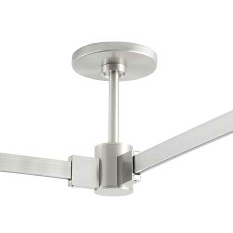 T-Trak 4 Inch Round Power Feed Canopy with L Connector White