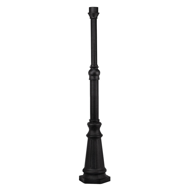 3IN Fitter Outdoor Post w/Cast Aluminum Base – 6.5Ft