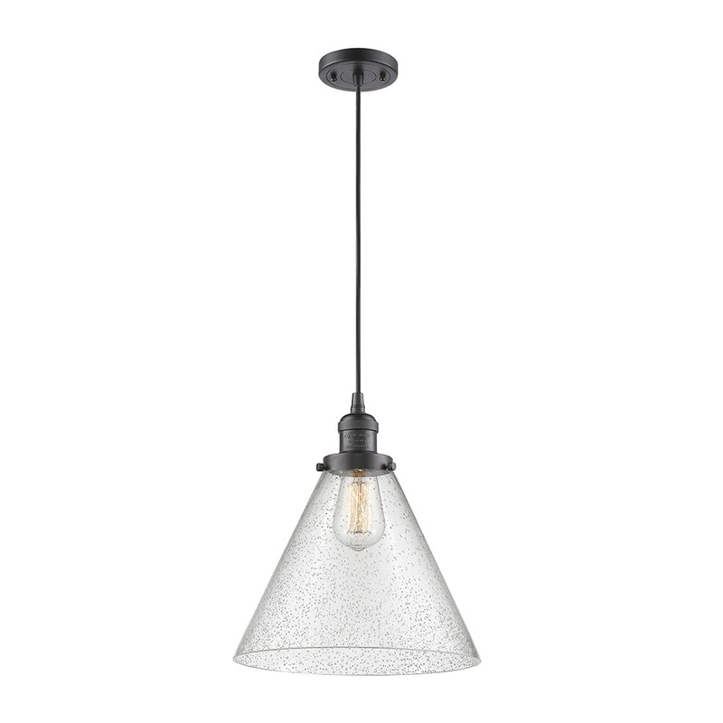 Innovations Lighting X-Large Cone 1 Light Mini Pendant Part Of The Franklin Restoration Collection 201C-OB-G44-L-LED