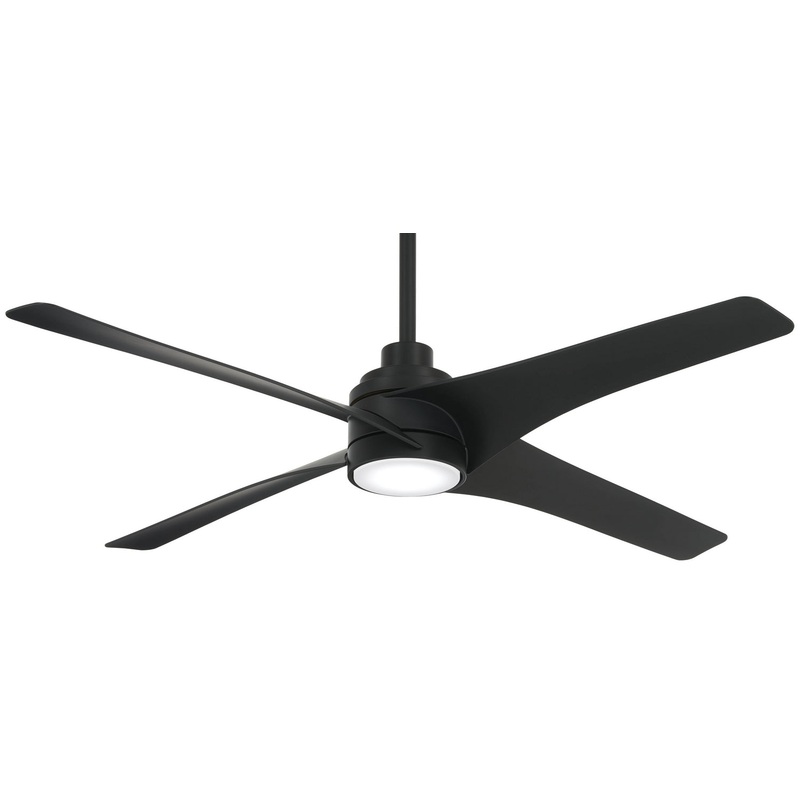 Swept Ceiling Fan with Light