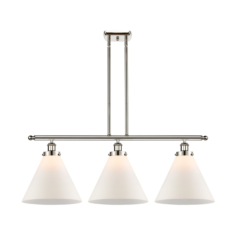 Innovations Lighting X-Large Cone 3 Light Island Light Part Of The Ballston Collection 916-3I-PN-G41-L-LED