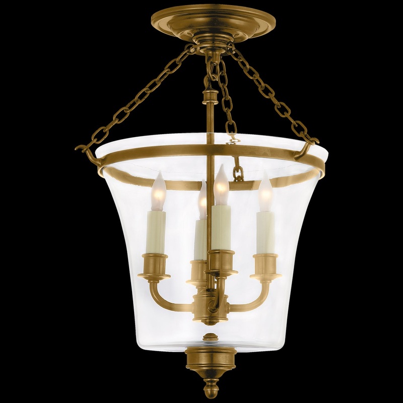 Sussex Bell Jar Semi Flush Ceiling Light