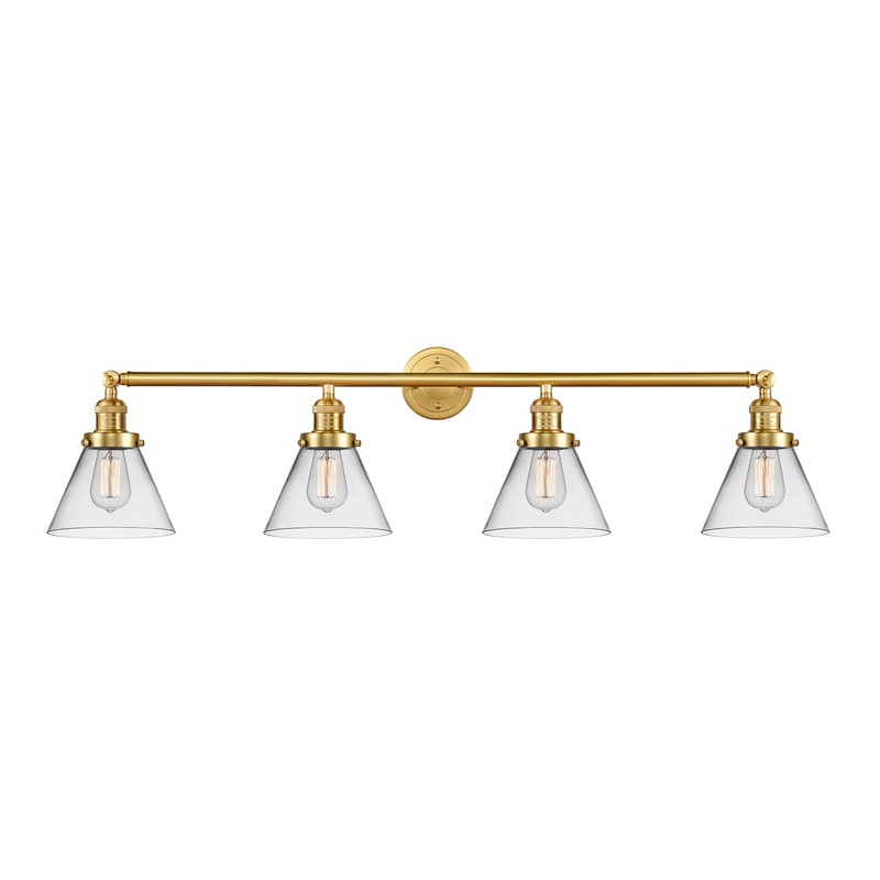 Innovations Lighting Large Cone 4 Light Bath Vanity Light Part Of The Franklin Restoration Collection 215-SG-G42