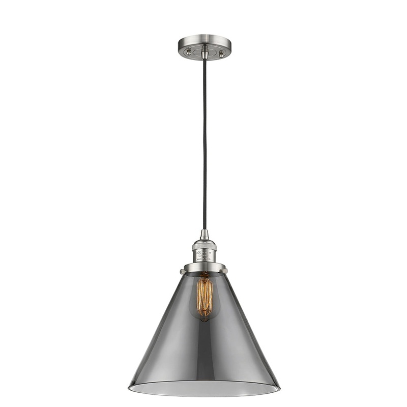 Innovations Lighting X-Large Cone 1 Light Mini Pendant Part Of The Franklin Restoration Collection 201C-SN-G43-L-LED