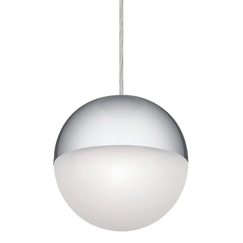 Kichler Moonlit LED 3000K 7.75″ Pendant Chrome with White Glass 83854CHWH