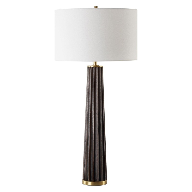 Forage Dark Scalloped Table Lamp