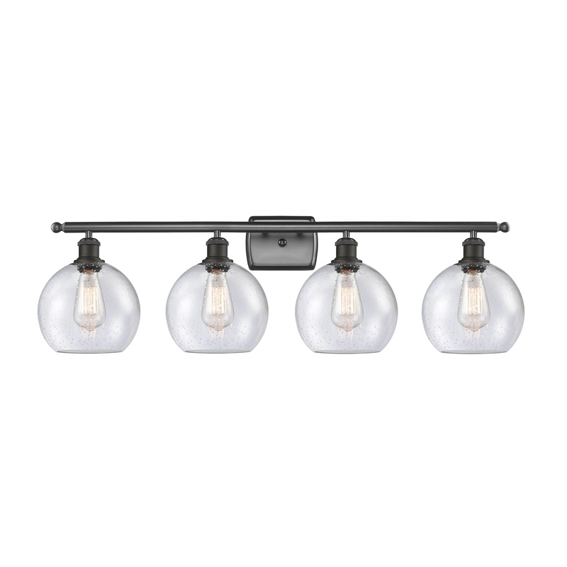 Innovations Lighting Athens 4 Light 36″ Bath Vanity Light 516-4W-OB-G124-8