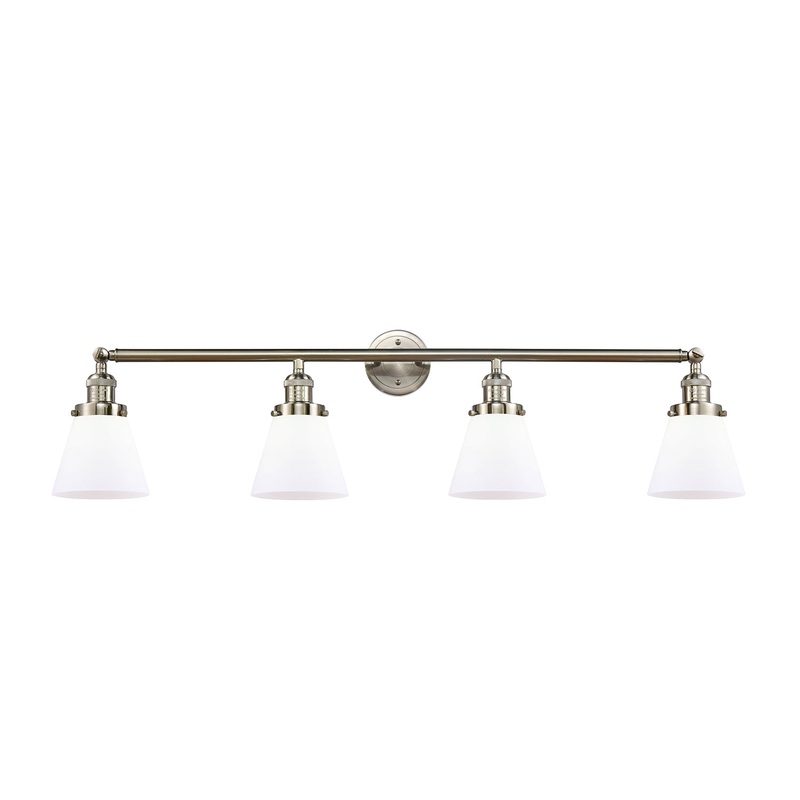 Innovations Lighting Small Cone 4 Light Bath Vanity Light Part Of The Franklin Restoration Collection 215-SN-G61
