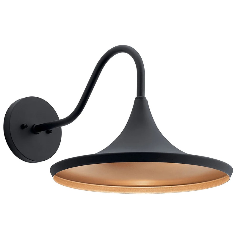 Kichler Elias LED 3000K 11.5″ Wall Light Textured Black 59029BKTLED