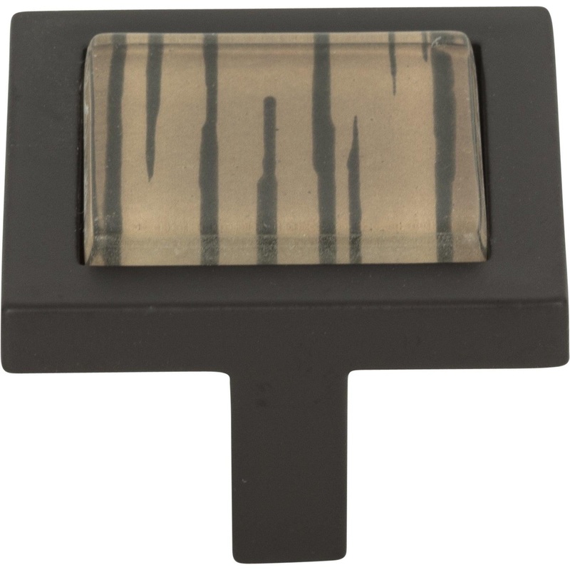 Spa Brown Tiger Square Knob