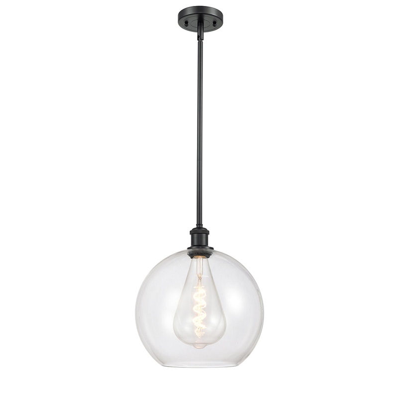Innovations Lighting Athens 1 Light 11.75″ Mini Pendant 516-1S-BK-G122-12-LED