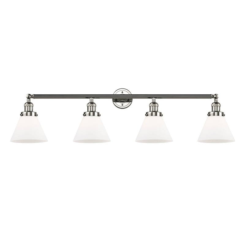 Innovations Lighting Large Cone 4 Light Bath Vanity Light Part Of The Franklin Restoration Collection 215-PN-G41