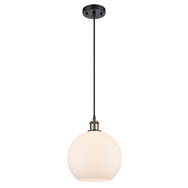 Innovations Lighting Athens 1 Light 10″ Mini Pendant 516-1P-BAB-G121-10-LED