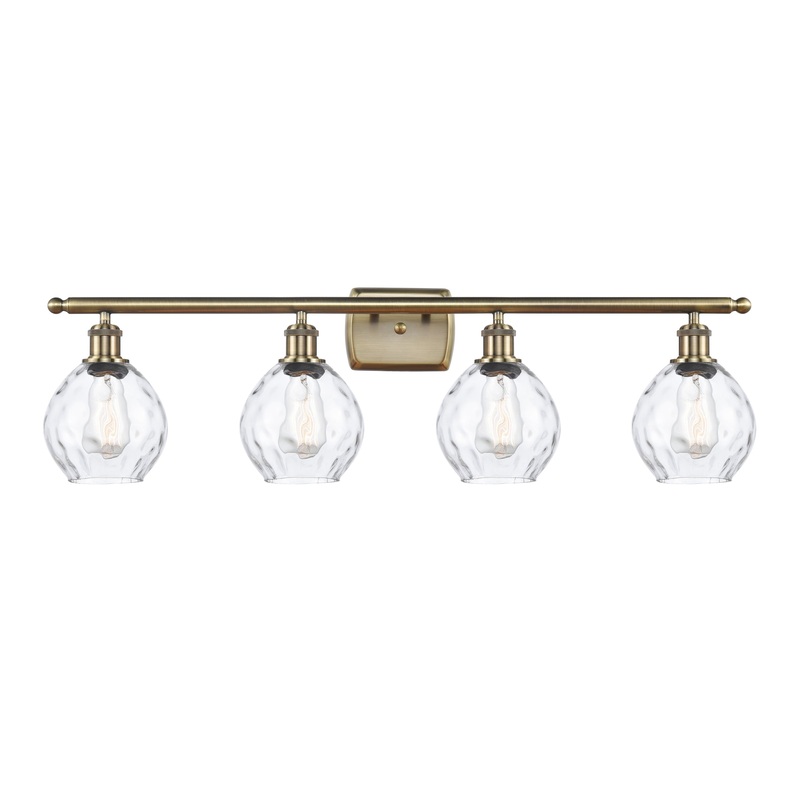 Innovations Lighting Small Waverly 4 Light Bath Vanity Light Part Of The Ballston Collection 516-4W-AB-G362