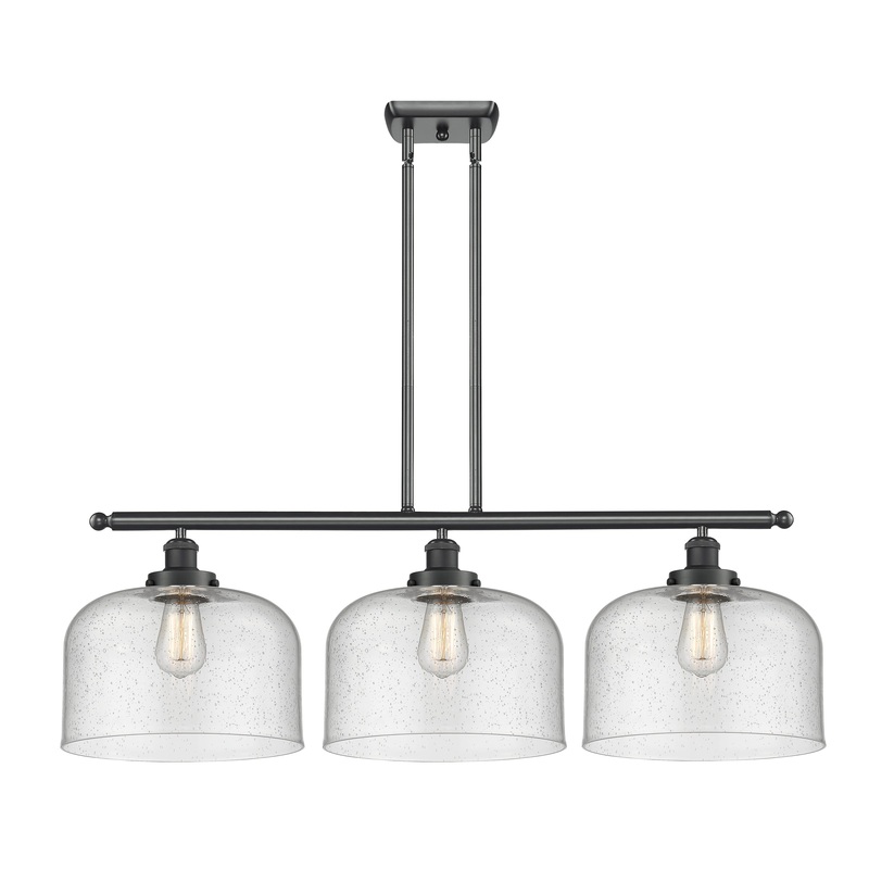 Innovations Lighting X-Large Bell 3 Light Island Light Part Of The Ballston Collection 916-3I-BK-G74-L-LED