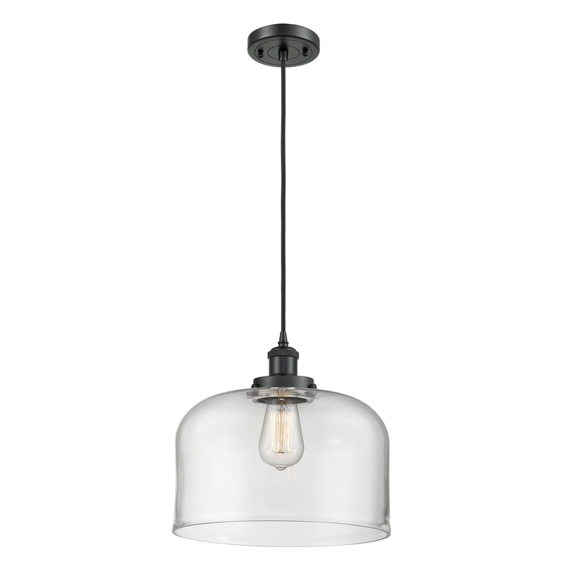 Innovations Lighting X-Large Bell 1 Light Mini Pendant Part Of The Ballston Collection 916-1P-BK-G72-L-LED
