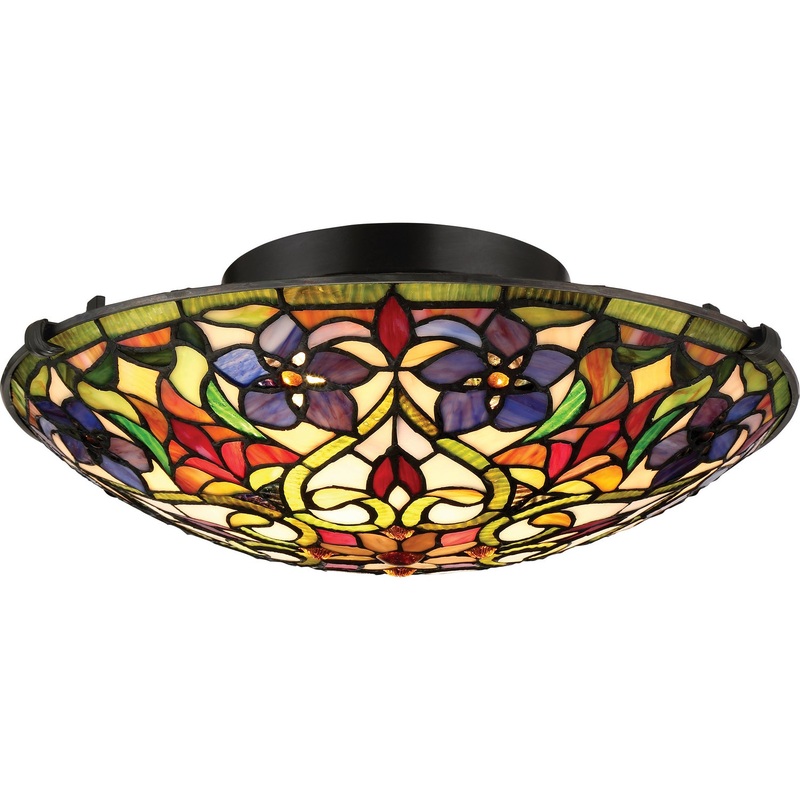 Violets Flush Mount Light