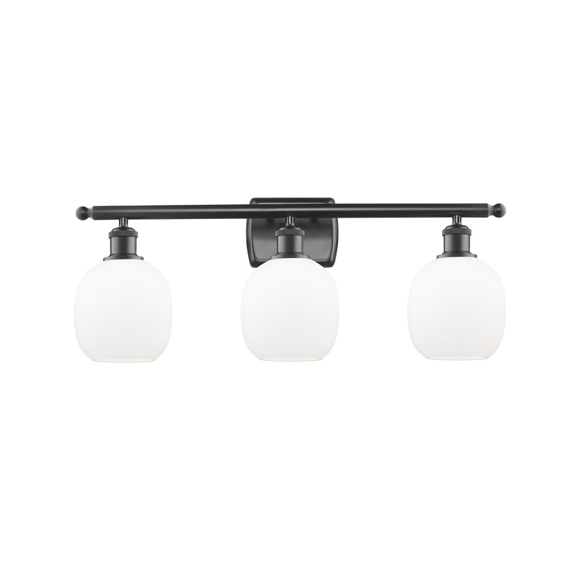 Innovations Lighting Belfast 3 Light Bath Vanity Light Part Of The Ballston Collection 516-3W-BK-G101-LED