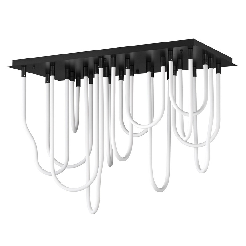 Soleil Rectangular Flush Mount Chandelier