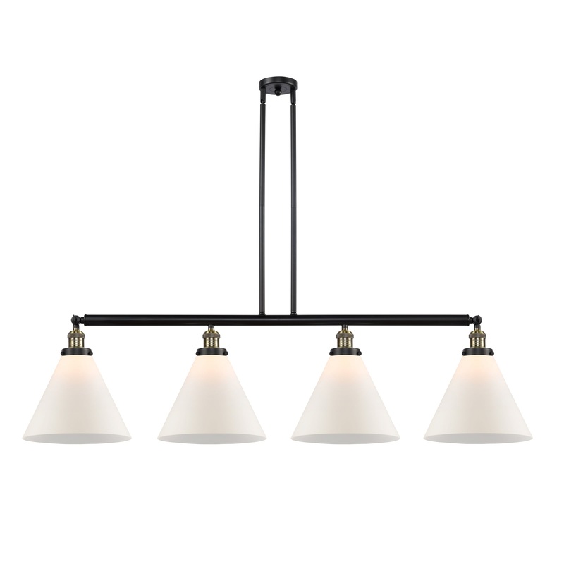 Innovations Lighting X-Large Cone 4 Light Island Light Part Of The Franklin Restoration Collection 214-BAB-G41-L-LED