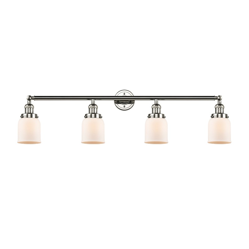 Innovations Lighting Small Bell 4 Light Bath Vanity Light Part Of The Franklin Restoration Collection 215-PN-G51-LED