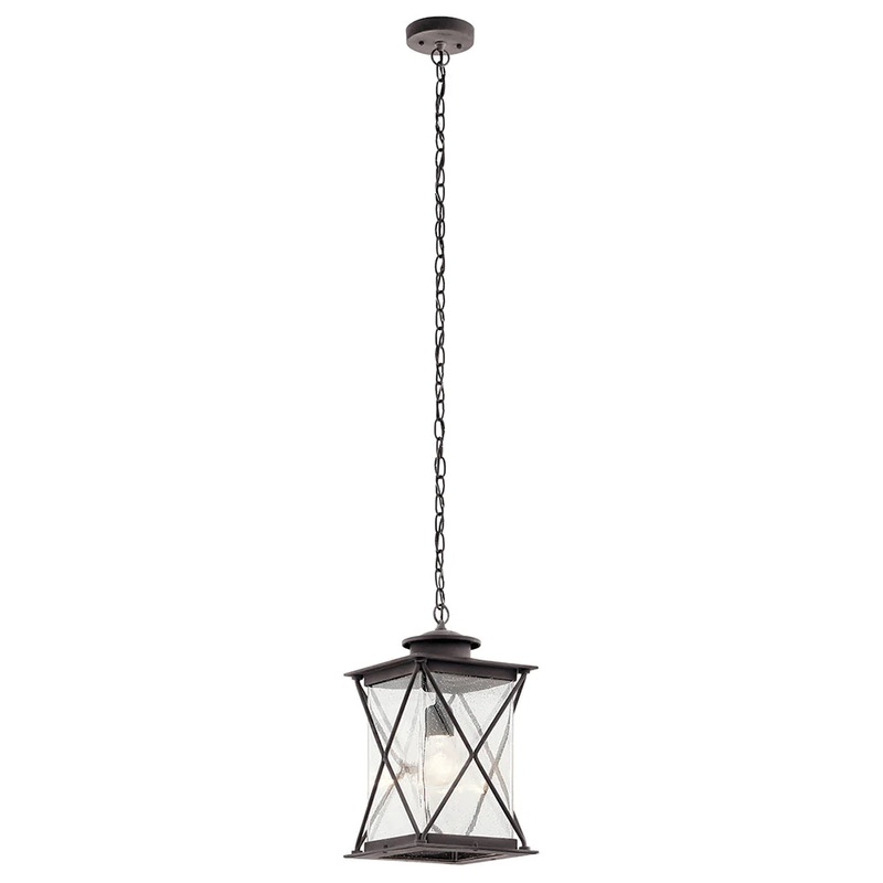 Kichler Argyle 1 Light Pendant with LED Bulb Weathered Zinc 49747WZCL18
