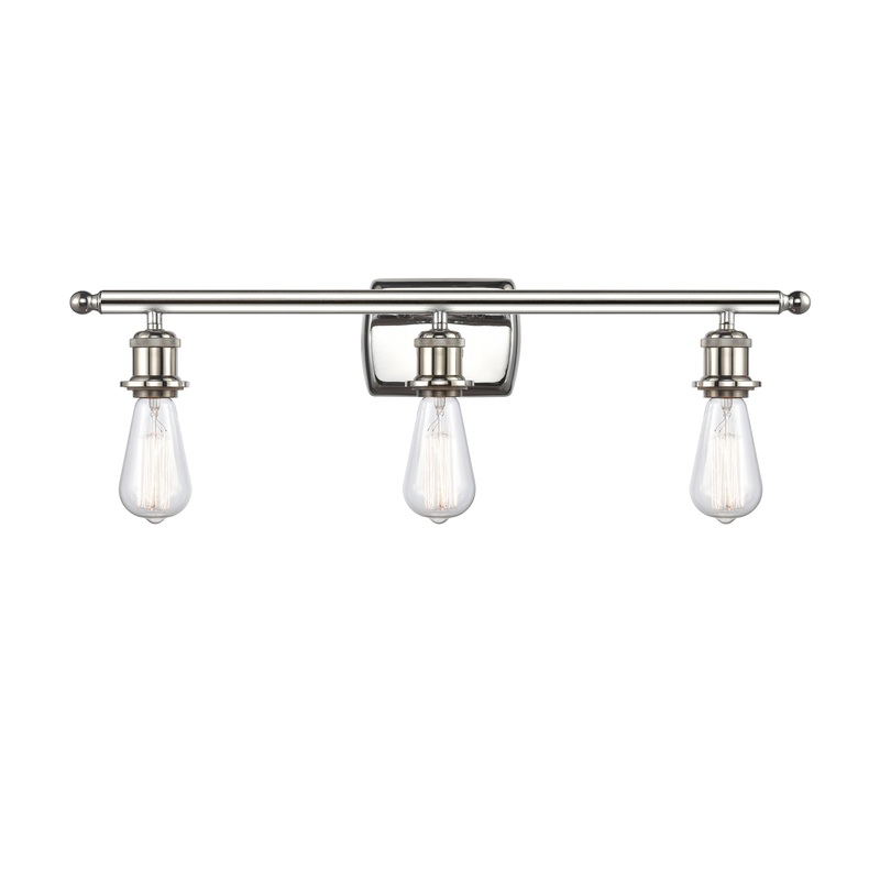 Innovations Lighting Bare Bulb 3 Light Bath Vanity Light Part Of The Ballston Collection 516-3W-PN-LED