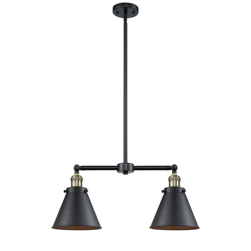 Innovations Lighting Appalachian 2 Light 23″ Island Light 209-BAB-M13-BK-LED