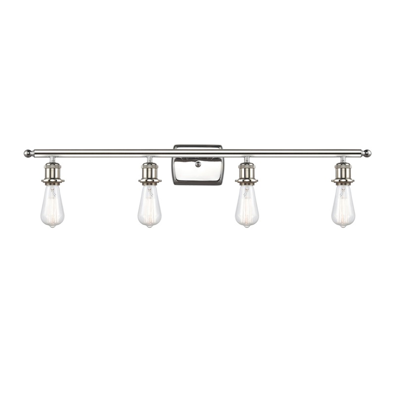 Innovations Lighting Bare Bulb 4 Light Bath Vanity Light Part Of The Ballston Collection 516-4W-PN-LED