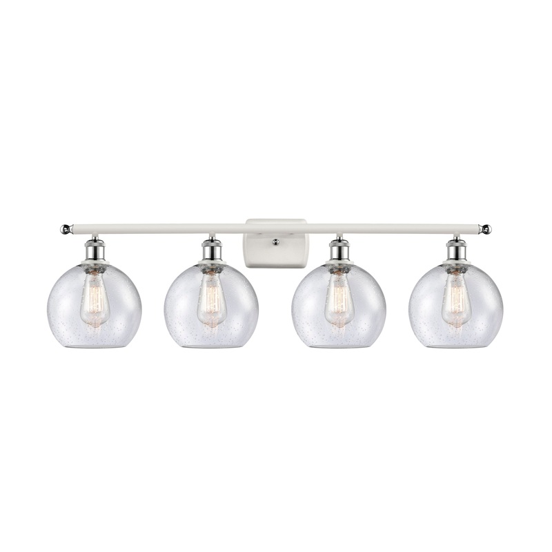 Innovations Lighting Athens 4 Light 36″ Bath Vanity Light 516-4W-WPC-G124-8-LED