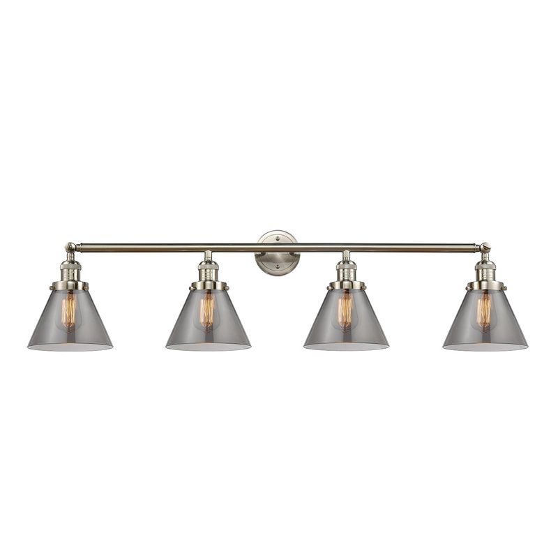 Innovations Lighting Large Cone 4 Light Bath Vanity Light Part Of The Franklin Restoration Collection 215-SN-G43-LED