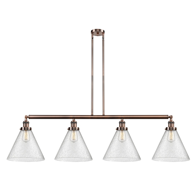 Innovations Lighting X-Large Cone 4 Light Island Light Part Of The Franklin Restoration Collection 214-AC-G44-L-LED