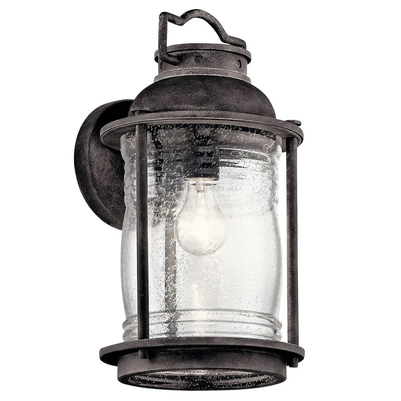 Kichler Ashland Bay 16″ 1 Light Wall Light Weathered Zinc 49571WZC