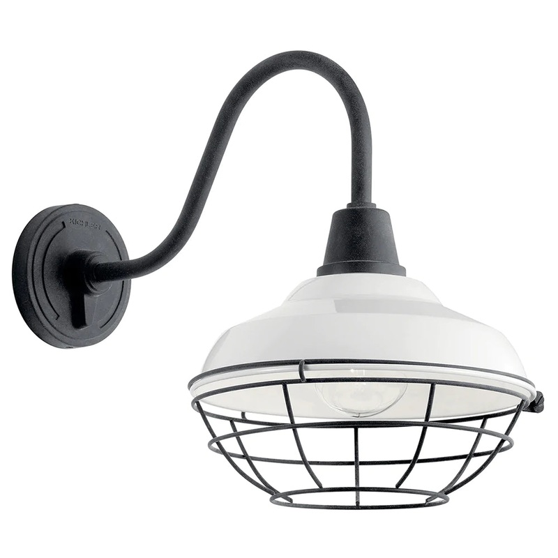 Kichler Pier 12″ 1 Light Wall Light White 49990WH