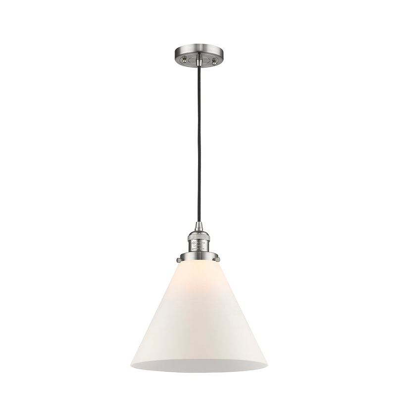 Innovations Lighting X-Large Cone 1 Light Mini Pendant Part Of The Franklin Restoration Collection 201C-SN-G41-L-LED
