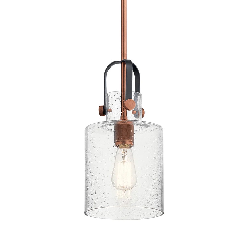 Kichler Kitner 7″ 1 Light Pendant Antique Copper 52035ACO