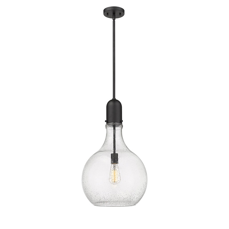 Innovations Lighting Amherst 1 Light 13.75″ Pendant 492-1S-BK-G584-14