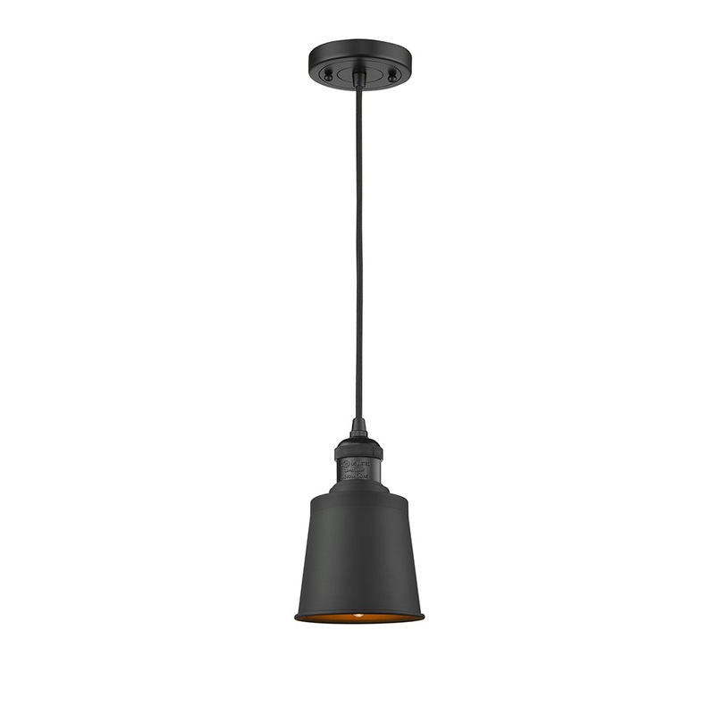 Innovations Lighting Addison 1 Light Mini Pendant Part Of The Franklin Restoration Collection 201C-BK-M9-BK-LED