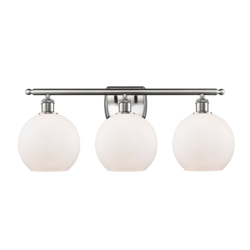 Innovations Lighting Athens 3 Light 26″ Bath Vanity Light 516-3W-SN-G121-8-LED